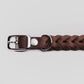 Hundehalsband Central Park Saddle Brown Silber