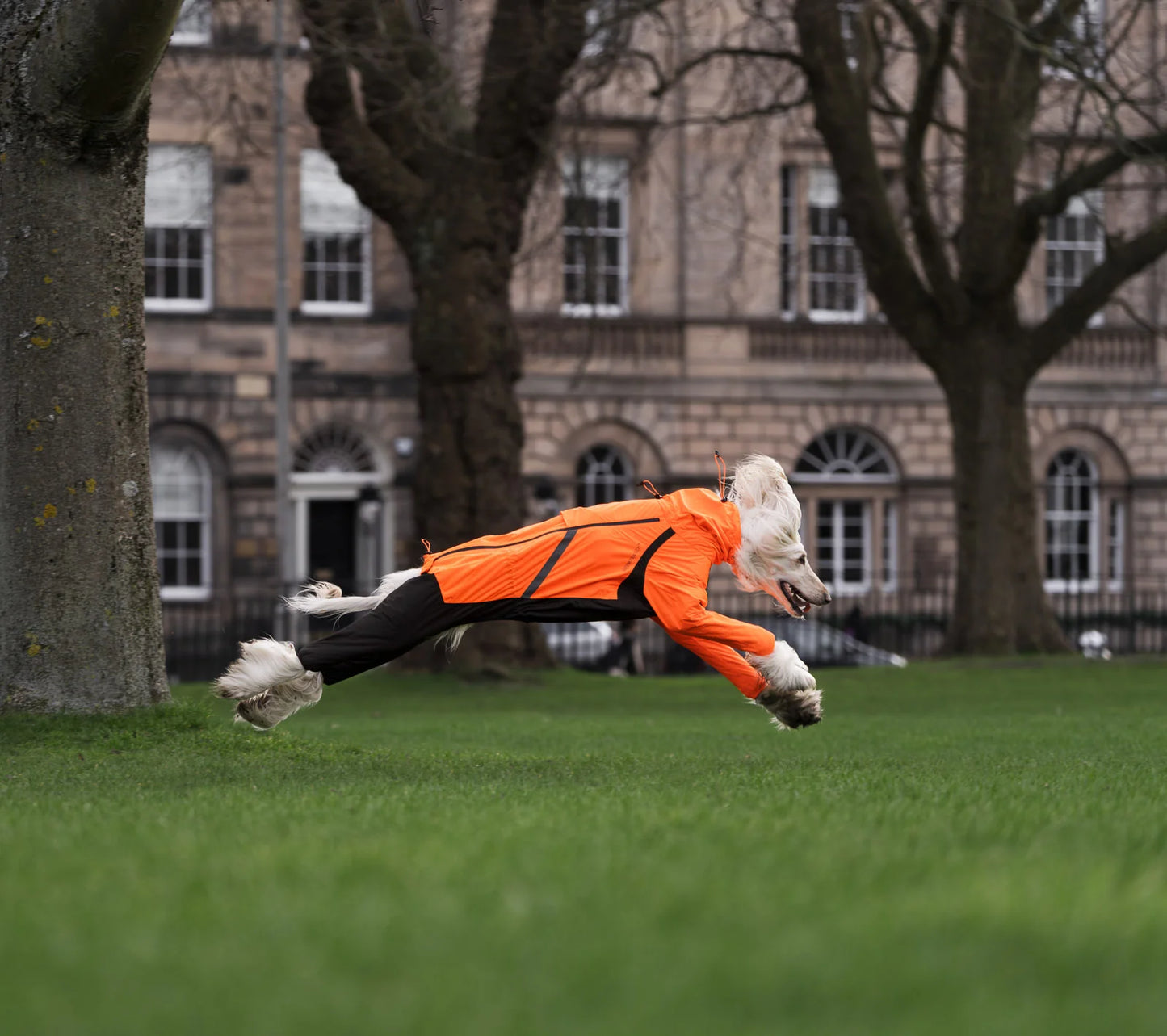 Fjord Overall Regenmantel in orange/schwarz
