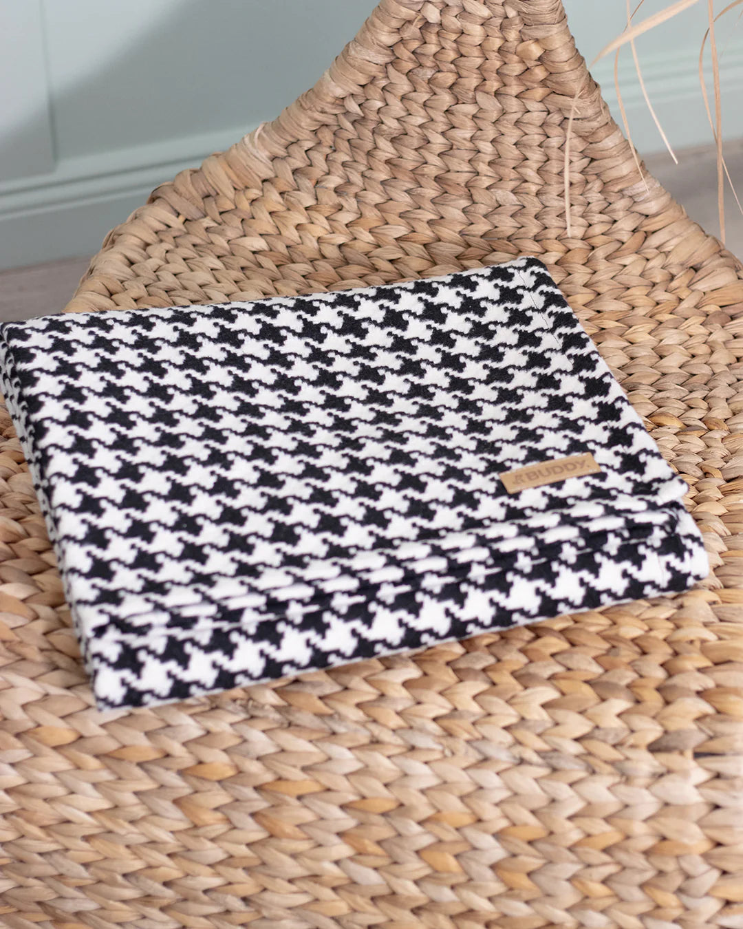 Hahnentritt Hundedecke aus Wolle