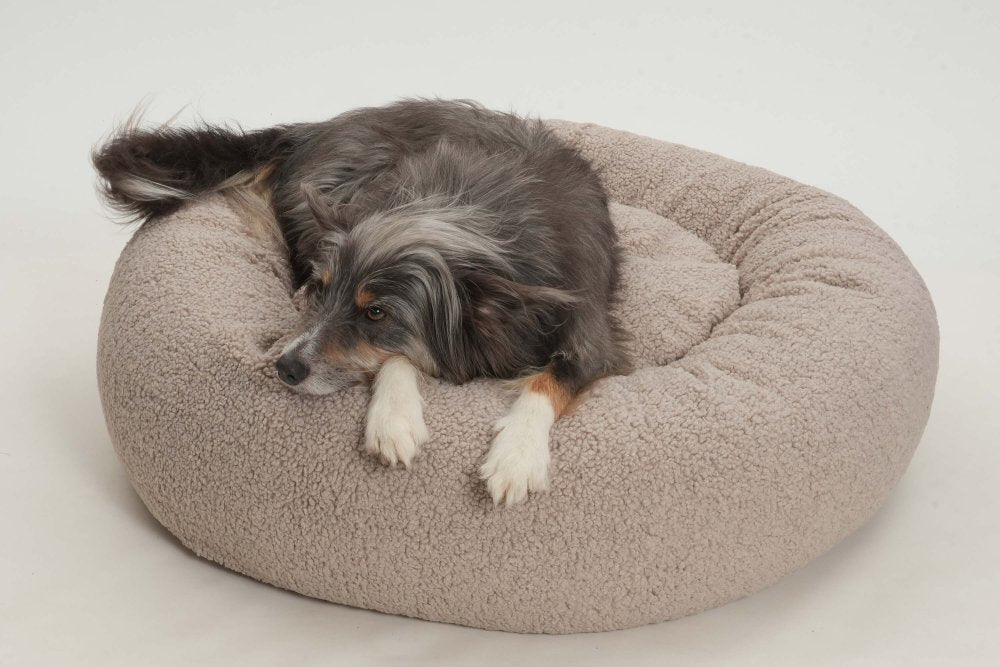 Hundekissen Donut Kuschelnest LOOP Teddy gravel