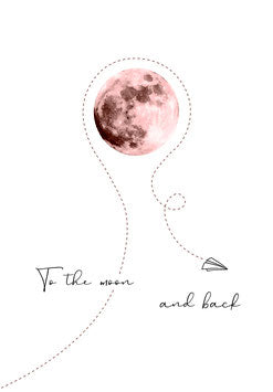 Grußkarte "To the moon"