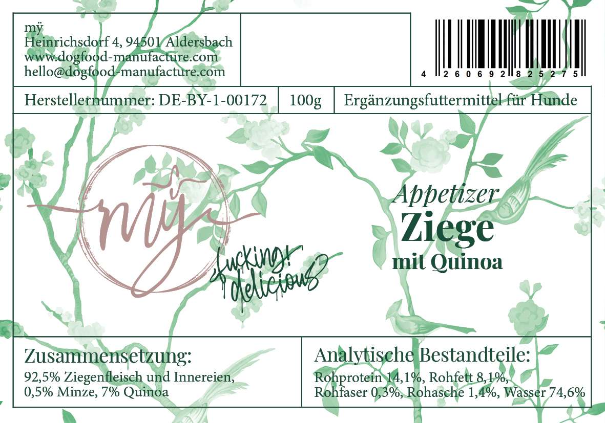 Appetizer Ziege mit Quinoa und Minze 100 g