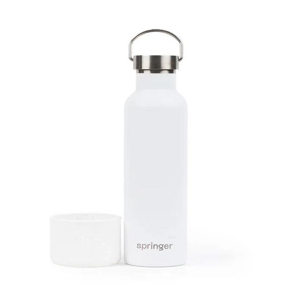 Isolierte Trinkflasche mit Wasserschüssel aus Silikon