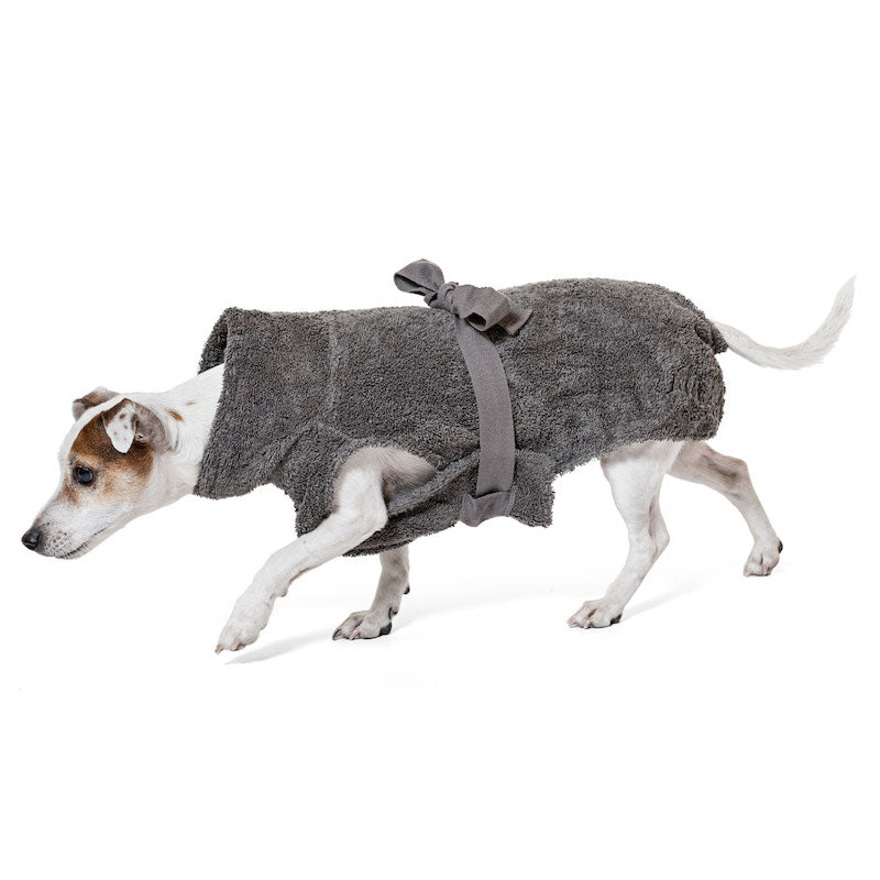 Hundebademantel aus Bio-Baumwolle "Stone Grey"