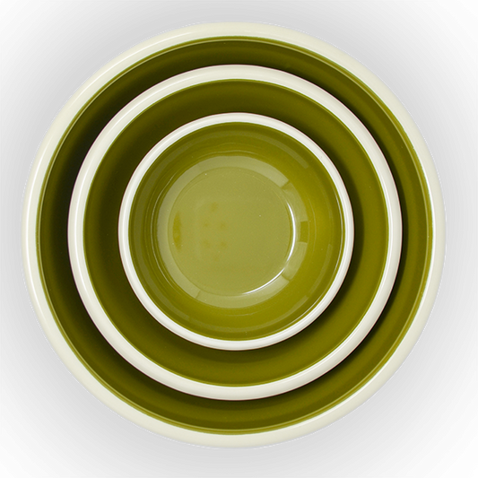 Futternapf aus Emaille "Balu" Olive